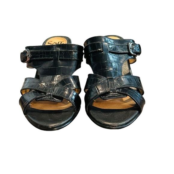 Sofft Black Leather Sandals - Size 7.5 - Picture 2 of 13